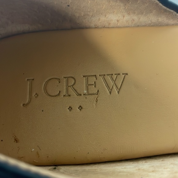 J Crew Morgan Leather D'orsay Black and Tan Color Block Peep Toe Flats Sandals - Picture 11 of 13